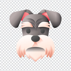 Miniature dog breed vector illustration
