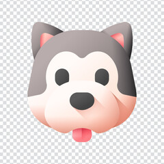 Alaskan Malamute dog breed vector