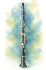  clarinet, musical instrument, watercolor, painting, drawing, art, instrument, clarinetist, orchestra, woodwind, woodwind family