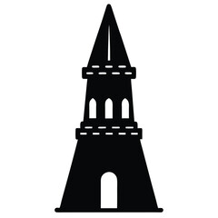 Tower vector silhouette Single collection 