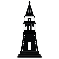 Tower vector silhouette Single collection 