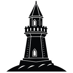 Tower vector silhouette Single collection 