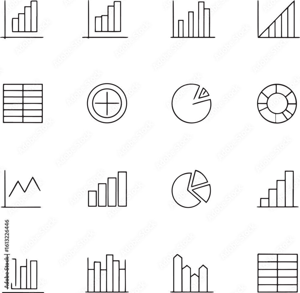 Poster abstract geometric shapes and lines in a vibrant multi color palette with a distinct silhouette effe