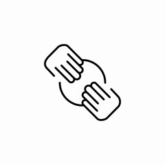 hands holding support icon sign vector