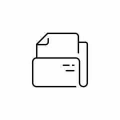 stacked documents folder icon sign vector