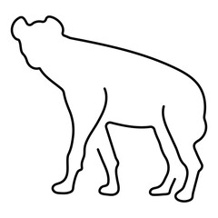 hyena icon on white background, vector illustration.