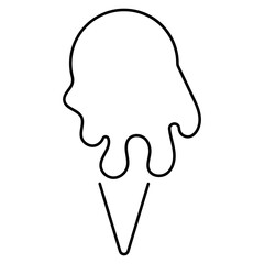 ice cream icon on white background, vector illustration.
