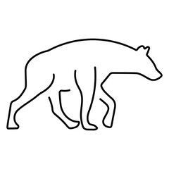 hyena icon on white background, vector illustration.