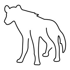 hyena icon on white background, vector illustration.