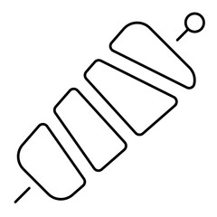 kebab icon on white background, vector illustration.