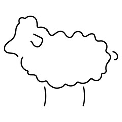 lamb icon on white background, vector illustration.