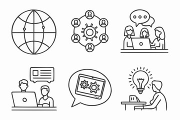 Business concept set