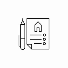 property checklist document icon sign vector