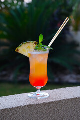 Sex on the beach cocktail