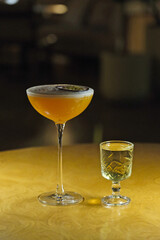 special martini cocktail in a elegante restaurant environment