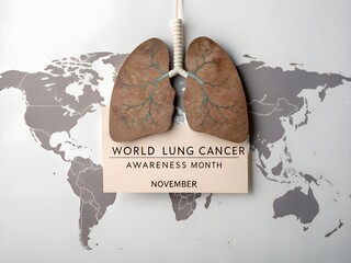 World lung cancer day design illustration, World Lung Cancer Day illustration isolated background