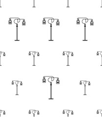 Bus Stop Icon Seamless Pattern Y_2210001
