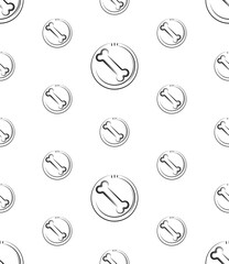 Dog Bone Icon Seamless Pattern Y_2210002