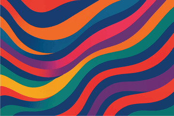 Obraz premium Colorful and Abstract Wavy Patterns Modern and Retro Designs