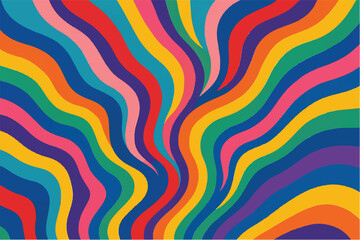 Colorful and Abstract Wavy Patterns Modern and Retro Designs