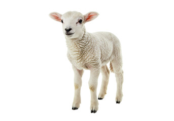 Fototapeta premium A Young Lamb on transparent background