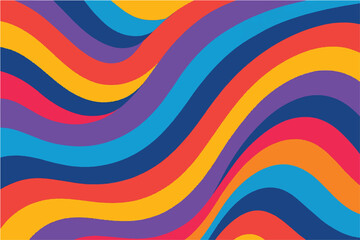 Colorful and Abstract Wavy Patterns Modern and Retro Designs