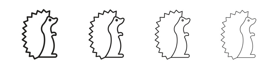 Hedgehog icon outline vector sign, linear style pictogram.