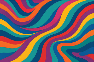 Colorful and Abstract Wavy Patterns Modern and Retro Designs