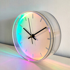 Iridescent Wall Clock Close Up