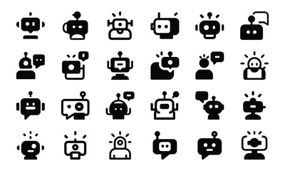  Collection of Glowing Digital Marketing, Communication, and Business Icons