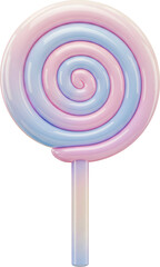 Pastel Swirl Lollipop Candy on Stick