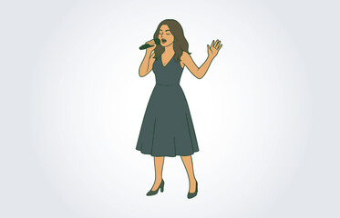 Musician Mascot Cartoon Character Logo Template