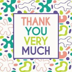 thank you lettering. vector illustration