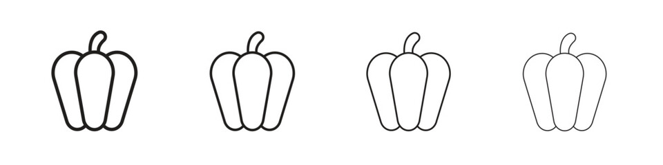 Capsicum icon outline vector sign, linear style pictogram.