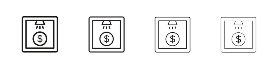 Business incubator icon outline vector sign, linear style pictogram.