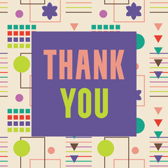 thank you lettering. vector illustration