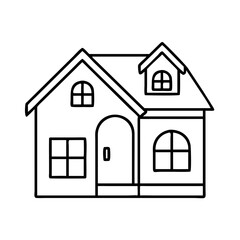 Elegant home silhouette with wind vector design