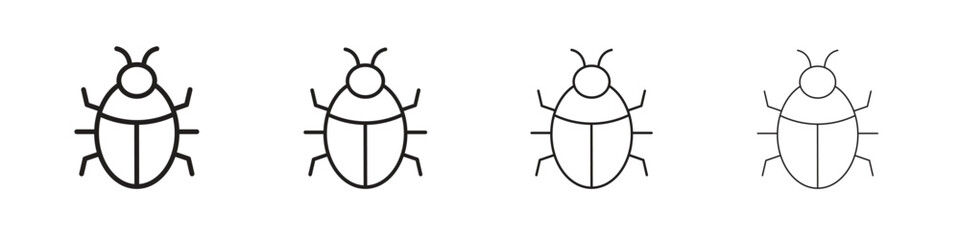 Bedbug icon outline vector sign, linear style pictogram.