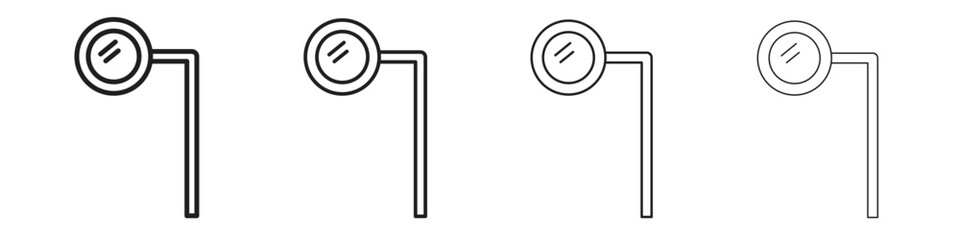 Ar monocle icon outline vector sign, linear style pictogram.