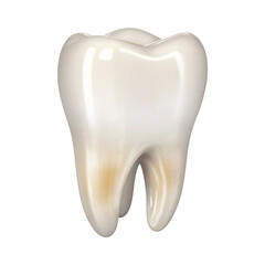 a human molar tooth on transparent background