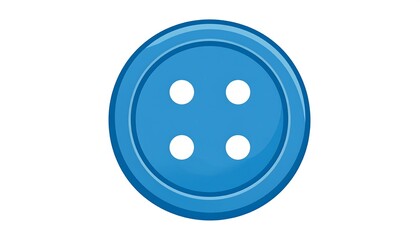 Blue button with four white holes