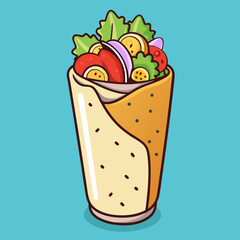 Stylistic appetizer simple vector