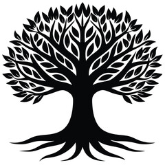 Tree vector silhouette Single collection 