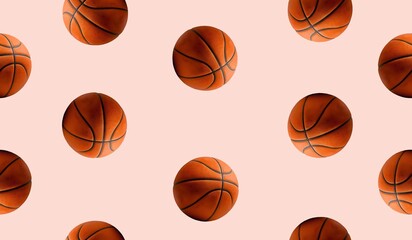 Baskeball seamless pattern background
