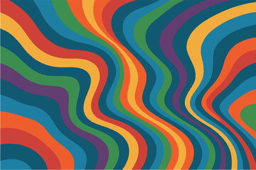 Colorful and Abstract Wavy Patterns Modern and Retro Designs
