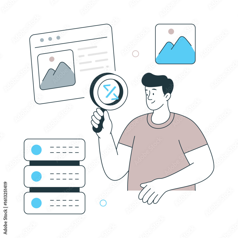 Poster website scraping vector illustration. eps 10 file