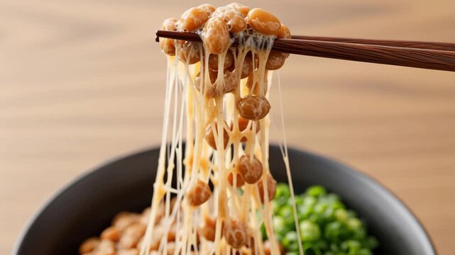 Fermented Food Longevity Bowl with Mustard and Green Onion Soybean