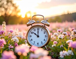 Generated image Pastel Alarm Clock in a Whimsical Medicine Landscape