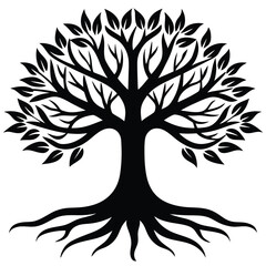 Tree vector silhouette Single collection 