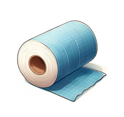 Medical Adhesive Gauze Roll with Grid Pattern – Vector Illustration
